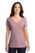 District DM1350L Womens Perfect Tri Short Sleeve V-Neck T-Shirt Heather Lavender Model Front