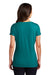 District DM1350L Womens Perfect Tri Short Sleeve V-Neck T-Shirt Heather Teal Blue Model Back