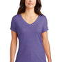 District Womens Perfect Tri Short Sleeve V-Neck T-Shirt - Purple Frost