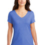 District Womens Perfect Tri Short Sleeve V-Neck T-Shirt - Royal Blue Frost