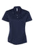 Adidas A231 Womens Performance UPF 50+ Short Sleeve Polo Shirt Navy Blue Flat Front