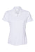 Adidas A231 Womens Performance UPF 50+ Short Sleeve Polo Shirt White Flat Front