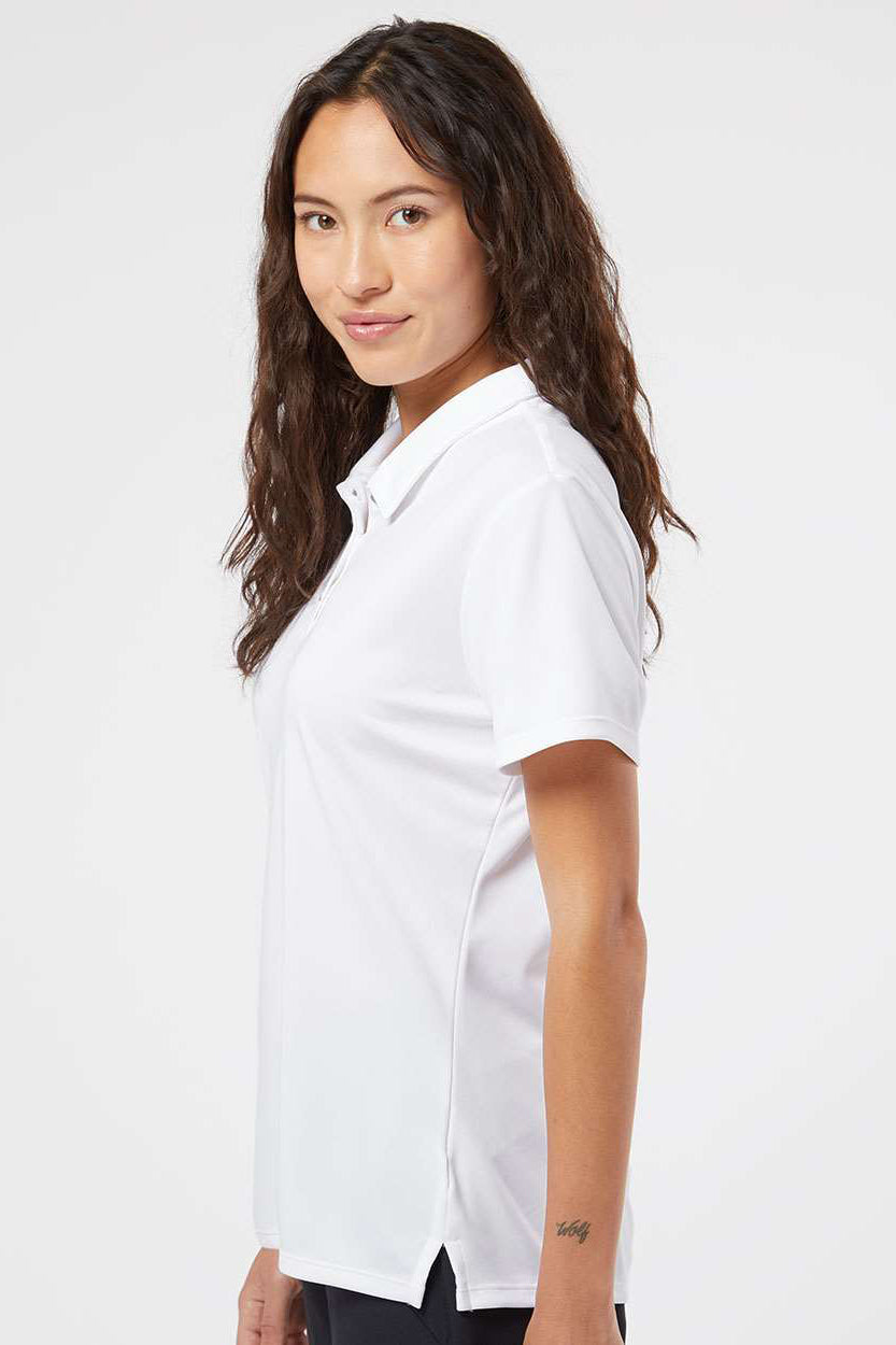 Adidas A231 Womens Performance UPF 50+ Short Sleeve Polo Shirt White Model Side
