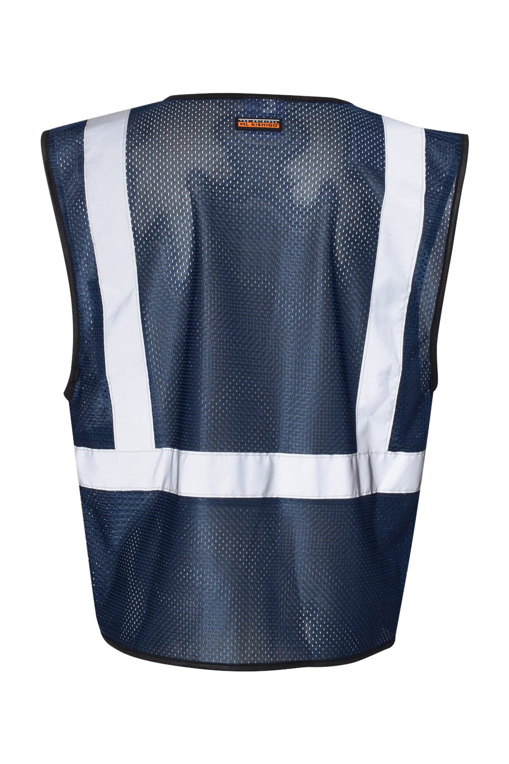 Kishigo B120-131 Mens EV Series Enhanced Visibility Non-ANSI Vest Navy Blue Flat Back