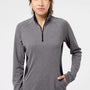 Adidas Womens UPF 50+ 1/4 Zip Sweatshirt w/ Pockets - Heather Black/Carbon Grey