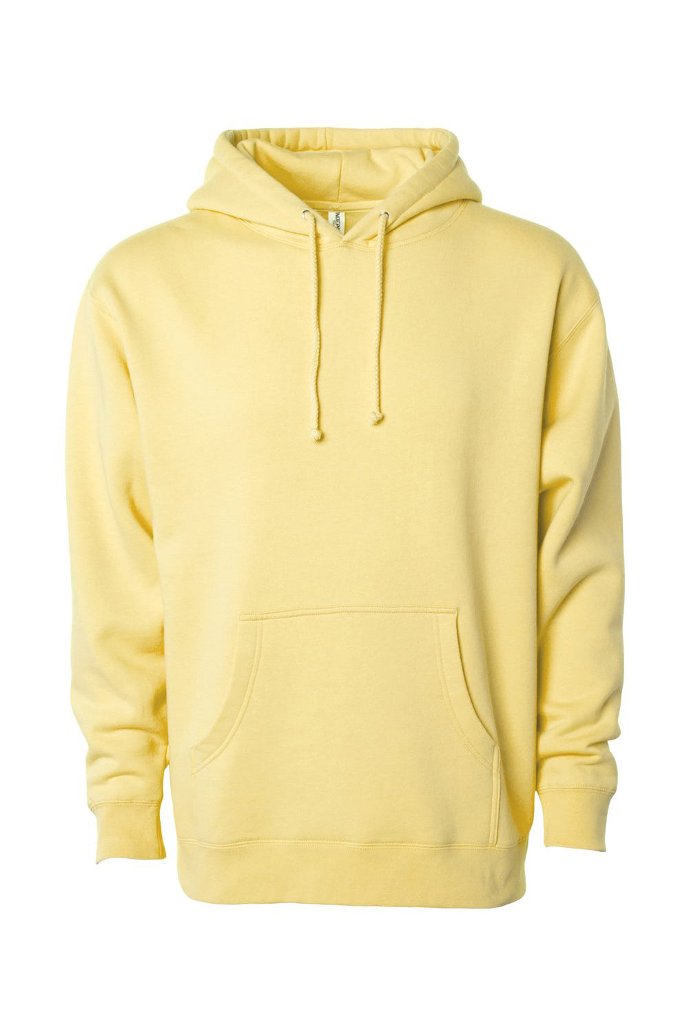 Independent Trading Co. IND4000 Mens Hooded Sweatshirt Hoodie Light Yellow Flat Front