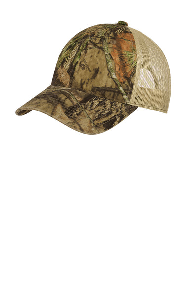 Port Authority C929 Camouflage Mesh Back Hat Mossy Oak Break Up Country/Tan Flat Front