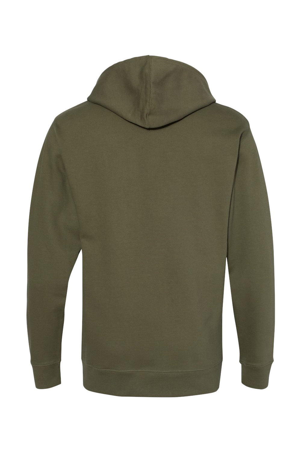 Independent Trading Co. SS4500 Mens Hooded Sweatshirt Hoodie Army Green Flat Back