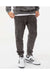 Independent Trading Co. PRM50PTMW Mens Mineral Wash Fleece Sweatpants w/ Pockets Black Model Front