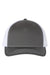 Richardson 112FP Mens 5 Trucker Hat Charcoal Grey/White Flat Front