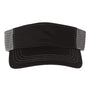 Richardson Mens Snapback Trucker Visor - Black/Charcoal Grey - NEW