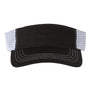 Richardson Mens Snapback Trucker Visor - Black/White - NEW