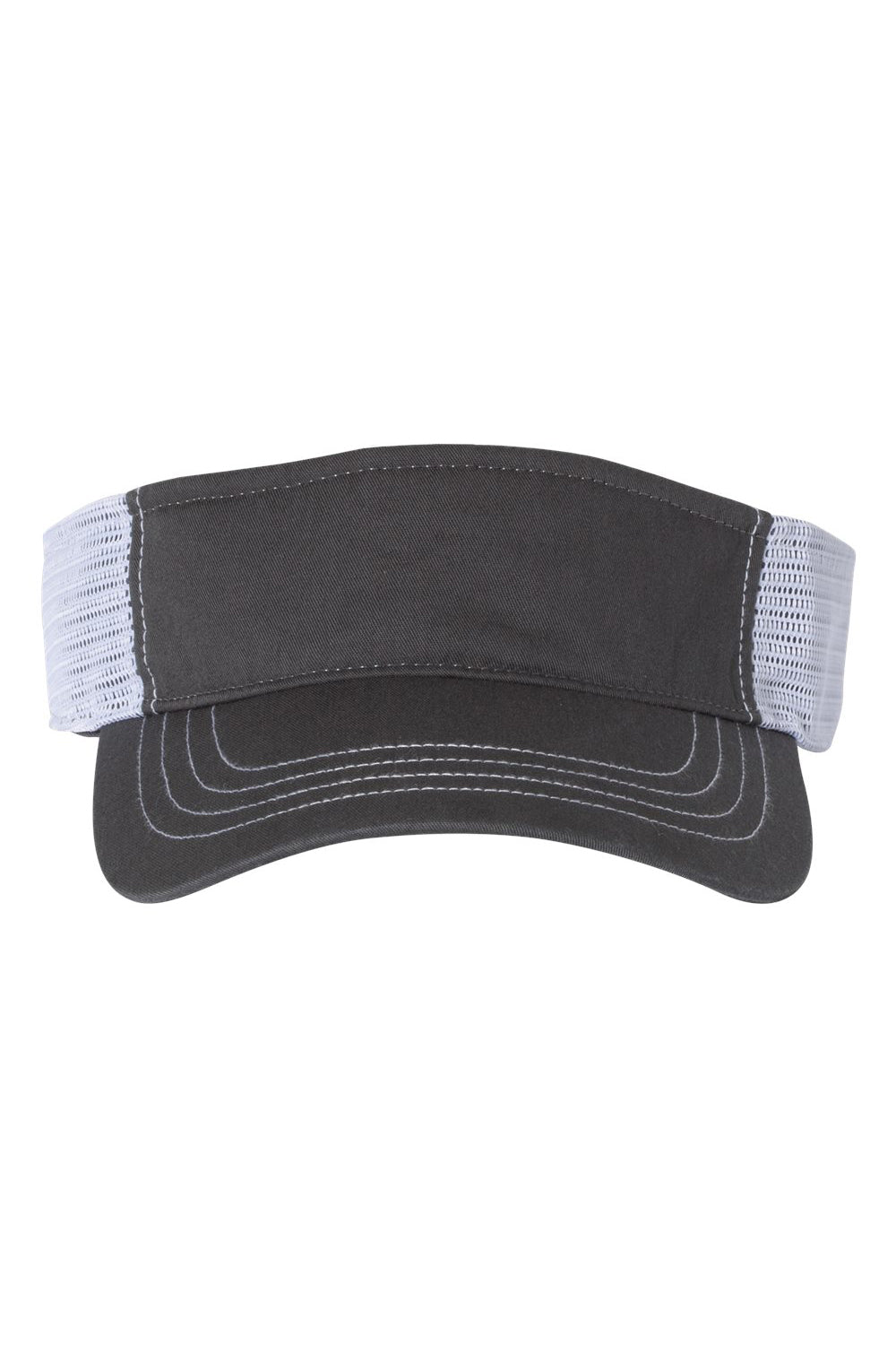 Richardson 712 Mens Trucker Visor Charcoal Grey/White Flat Front