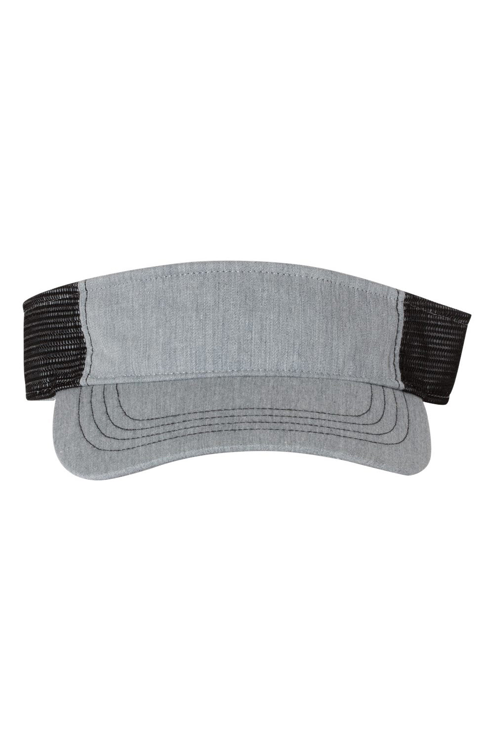 Richardson 712 Mens Trucker Visor Heather Grey/Black Flat Front