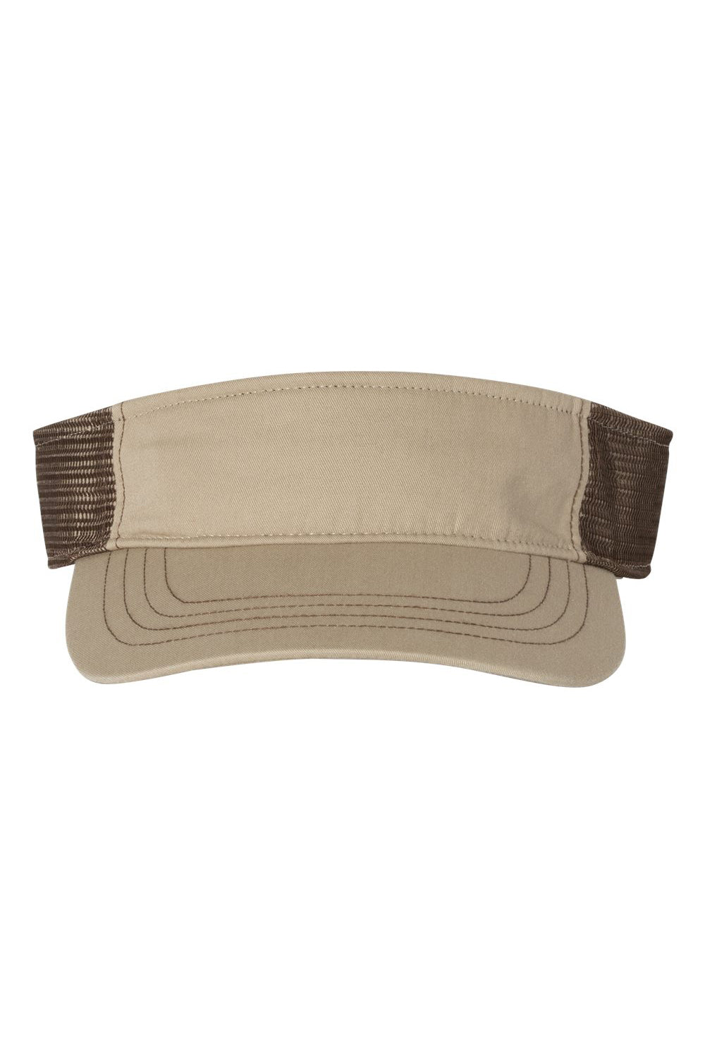 Richardson 712 Mens Trucker Visor Khaki/Coffee Brown Flat Front