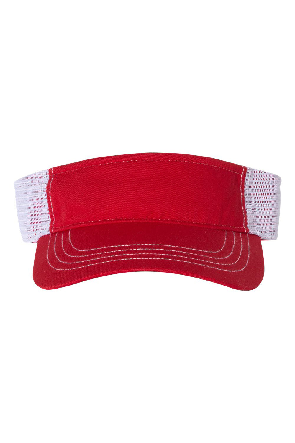 Richardson 712 Mens Trucker Visor Red/White Flat Front