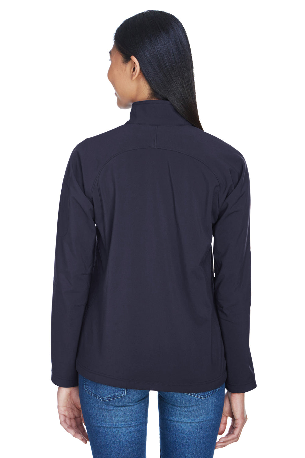 North End 78034 Womens Performance Water Resistant Full Zip Jacket Midnight Navy Blue Model Back