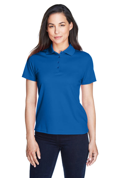 Core 365 78181 Womens Origin Performance Moisture Wicking Short Sleeve Polo Shirt True Royal Blue Model Front