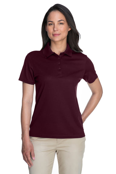 Core 365 78181 Womens Origin Performance Moisture Wicking Short Sleeve Polo Shirt Burgundy Model Front