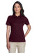 Core 365 78181 Womens Origin Performance Moisture Wicking Short Sleeve Polo Shirt Burgundy Model Front