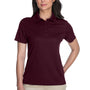 Core 365 Womens Origin Performance Moisture Wicking Short Sleeve Polo Shirt - Burgundy