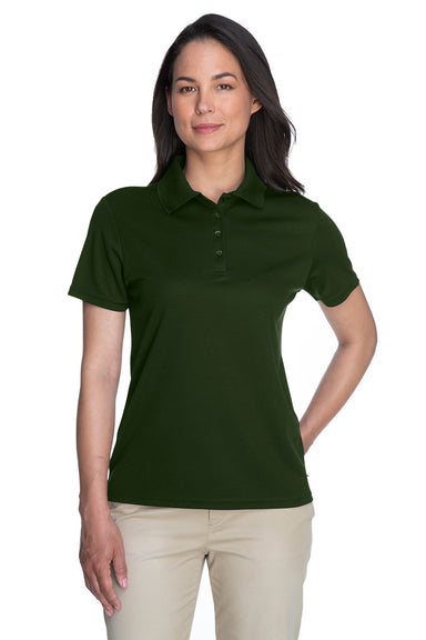 Core 365 78181 Womens Origin Performance Moisture Wicking Short Sleeve Polo Shirt Forest Green Model Front