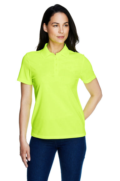 Core 365 78181 Womens Origin Performance Moisture Wicking Short Sleeve Polo Shirt Safety Yellow Model Front