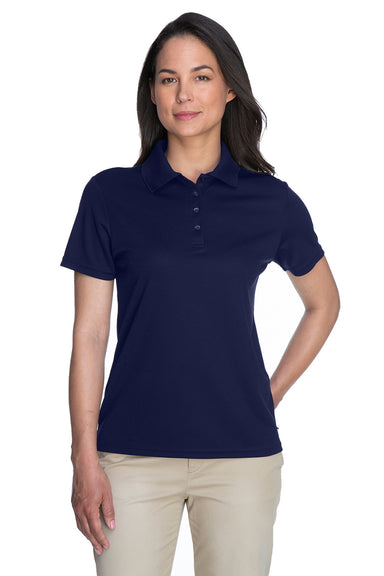 Core 365 78181 Womens Origin Performance Moisture Wicking Short Sleeve Polo Shirt Classic Navy Blue Model Front