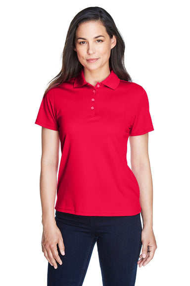 Core 365 78181 Womens Origin Performance Moisture Wicking Short Sleeve Polo Shirt Classic Red Model Front