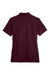 Core 365 78181 Womens Origin Performance Moisture Wicking Short Sleeve Polo Shirt Burgundy Flat Back