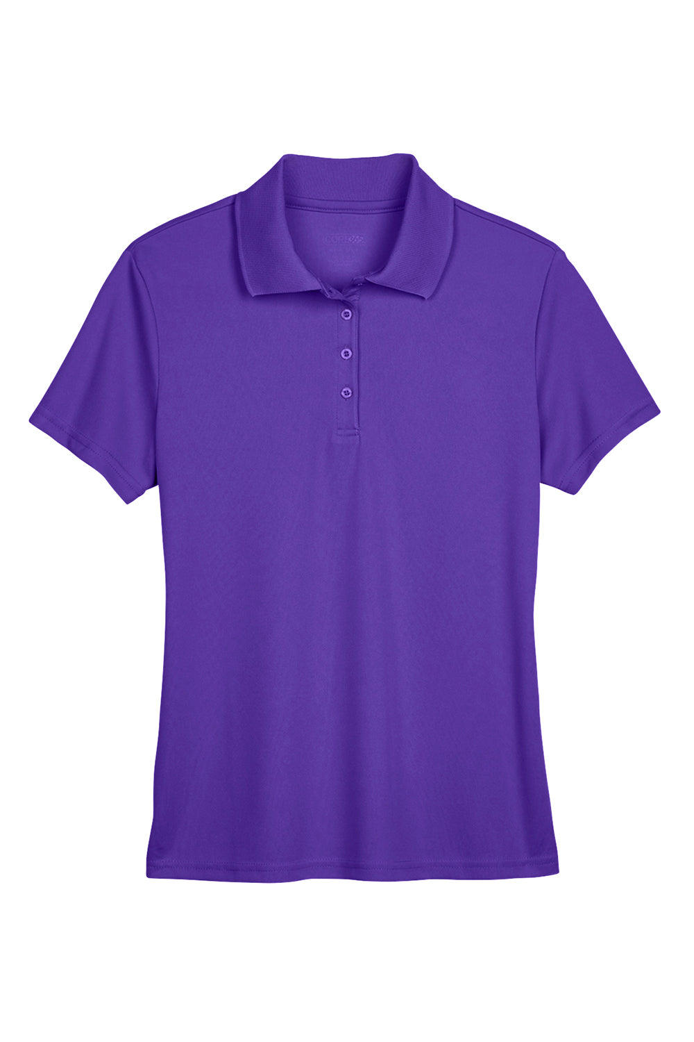 Core 365 78181 Womens Origin Performance Moisture Wicking Short Sleeve Polo Shirt Campus Purple Flat Front