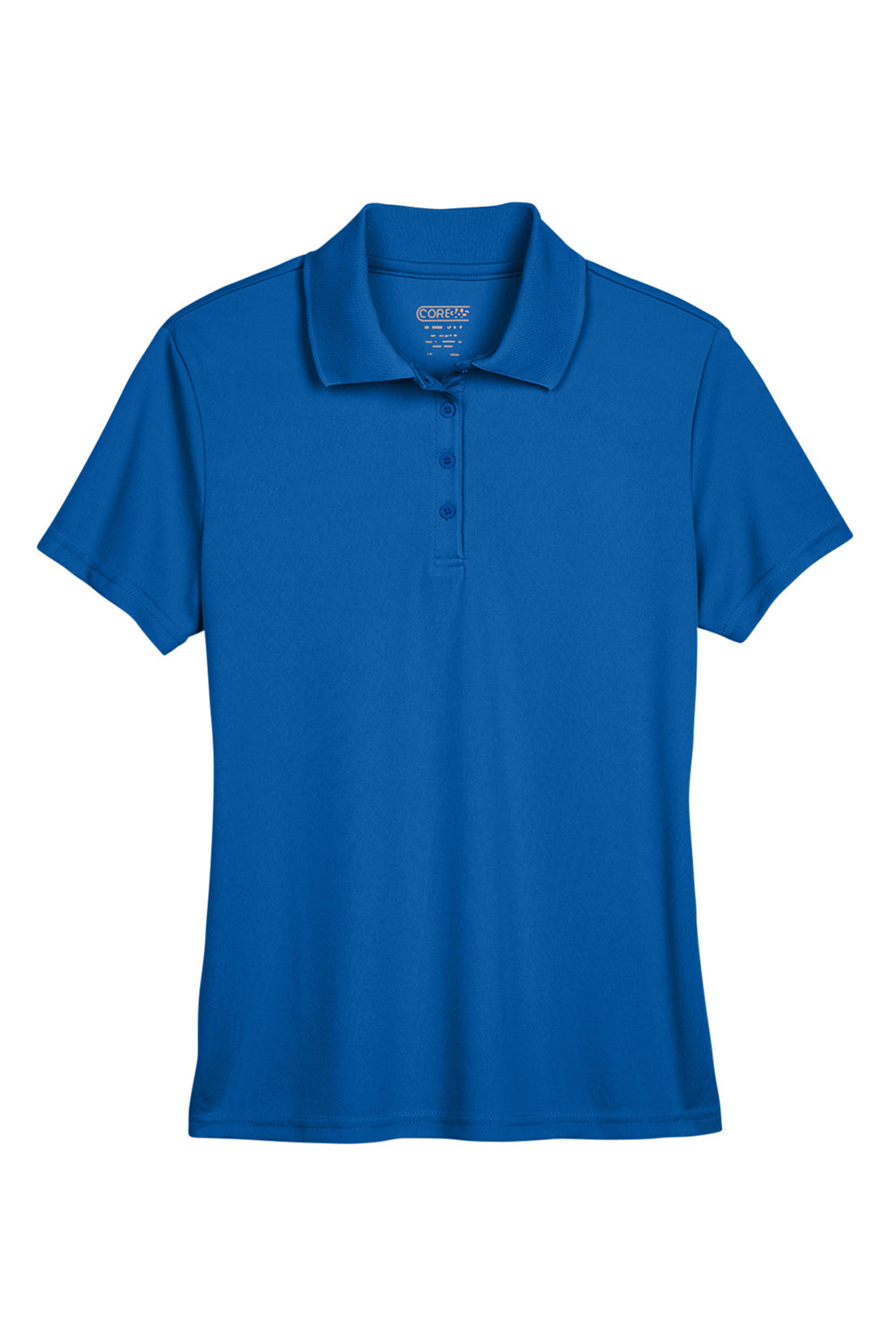 Core 365 78181 Womens Origin Performance Moisture Wicking Short Sleeve Polo Shirt True Royal Blue Flat Front