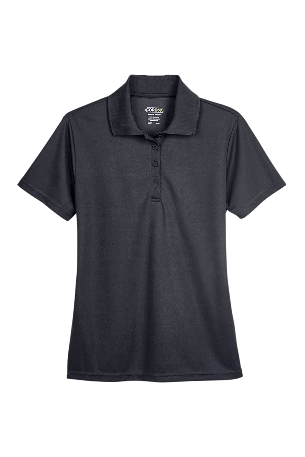 Core 365 78181 Womens Origin Performance Moisture Wicking Short Sleeve Polo Shirt Carbon Grey Flat Front