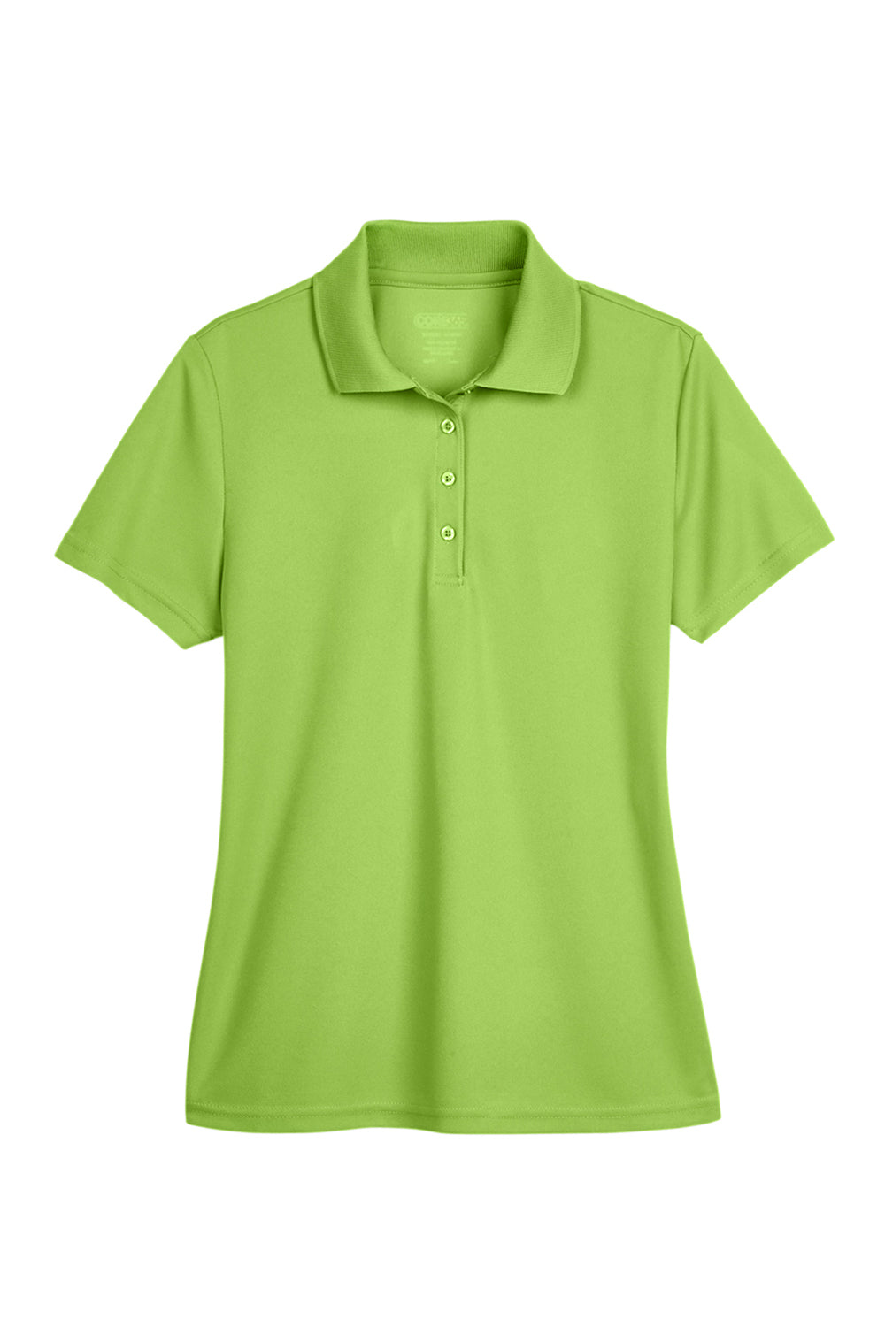 Core 365 78181 Womens Origin Performance Moisture Wicking Short Sleeve Polo Shirt Acid Green Flat Front