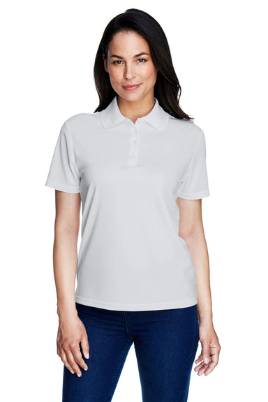 Core 365 78181 Womens Origin Performance Moisture Wicking Short Sleeve Polo Shirt Platinum Grey Model Front