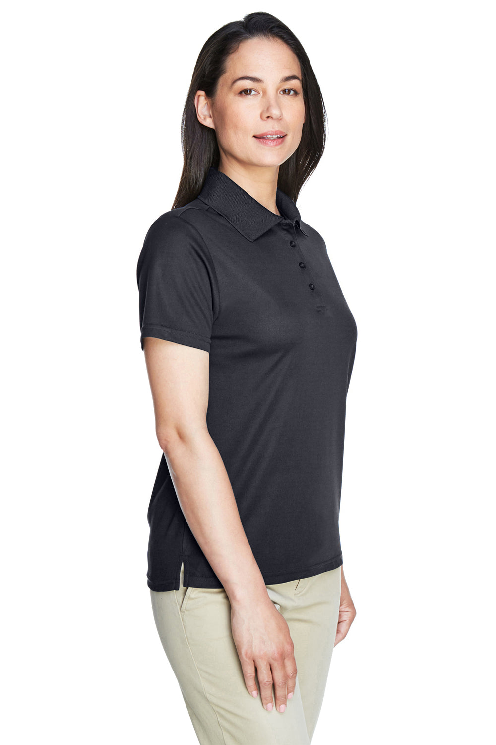 Core 365 78181 Womens Origin Performance Moisture Wicking Short Sleeve Polo Shirt Carbon Grey Model 3q