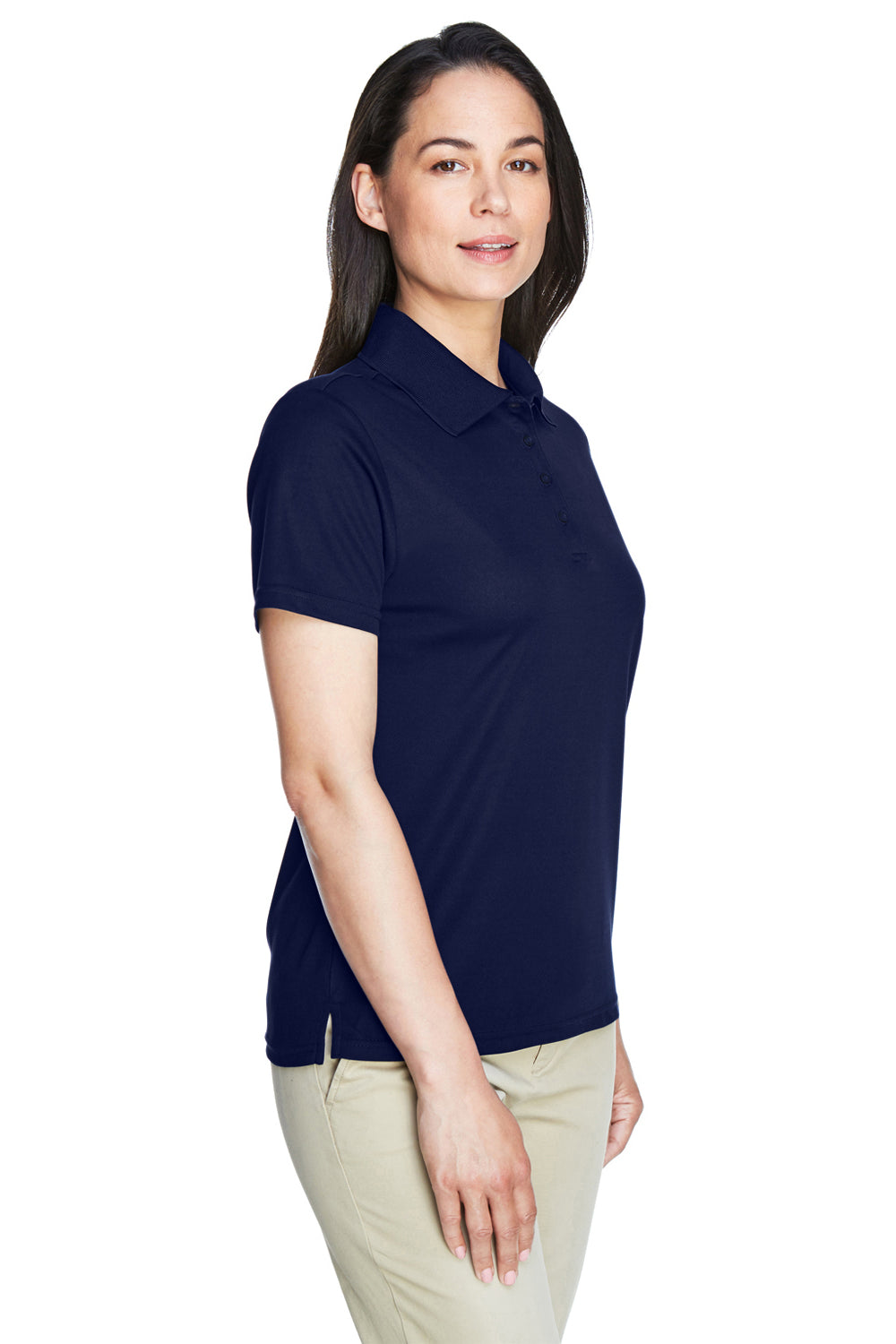 Core 365 78181 Womens Origin Performance Moisture Wicking Short Sleeve Polo Shirt Classic Navy Blue Model 3q