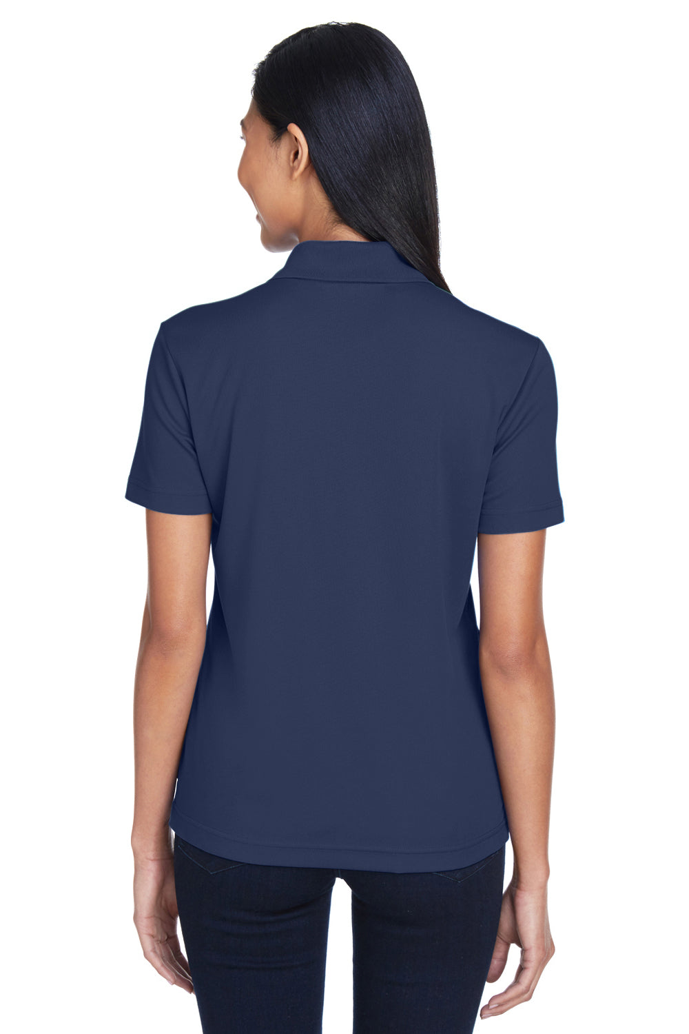 Core 365 78181P Womens Origin Performance Moisture Wicking Short Sleeve Polo Shirt w/ Pocket Classic Navy Blue Model Back