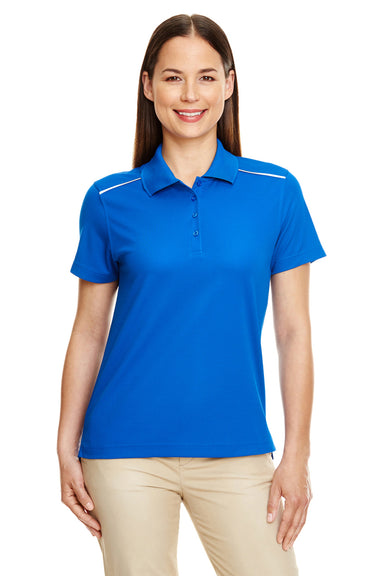 Core 365 78181R Womens Radiant Performance Moisture Wicking Short Sleeve Polo Shirt True Royal Blue Model Front