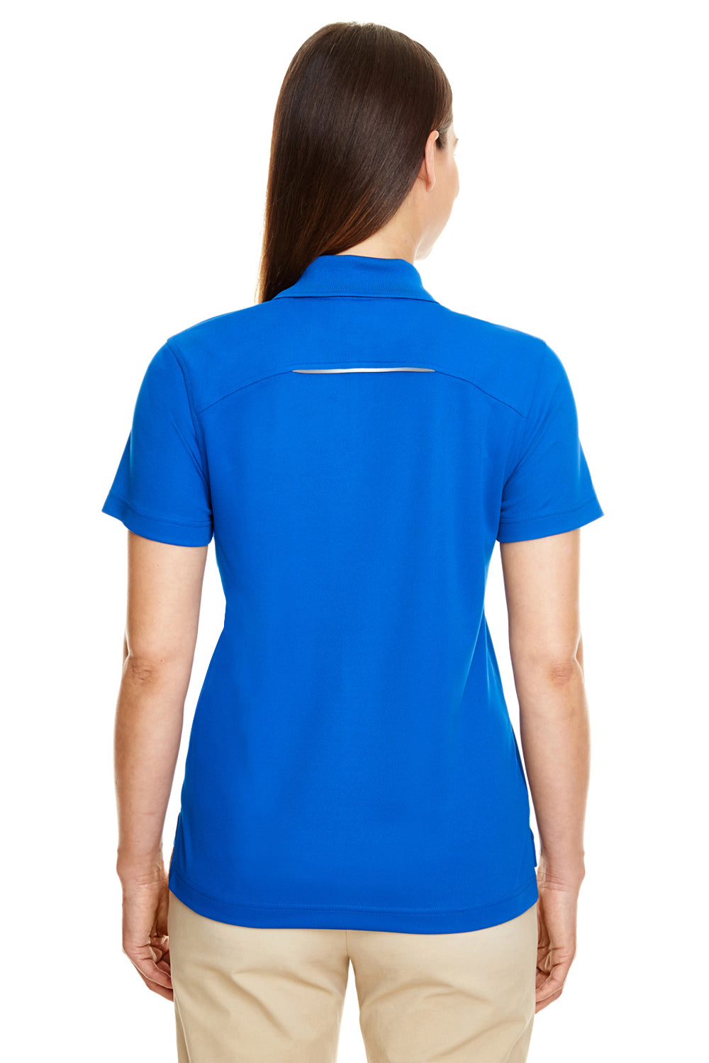 Core 365 78181R Womens Radiant Performance Moisture Wicking Short Sleeve Polo Shirt True Royal Blue Model Back