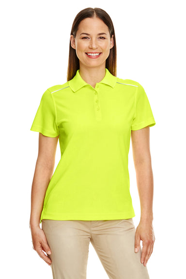 Core 365 78181R Womens Radiant Performance Moisture Wicking Short Sleeve Polo Shirt Safety Yellow Model Front