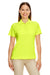 Core 365 78181R Womens Radiant Performance Moisture Wicking Short Sleeve Polo Shirt Safety Yellow Model Front