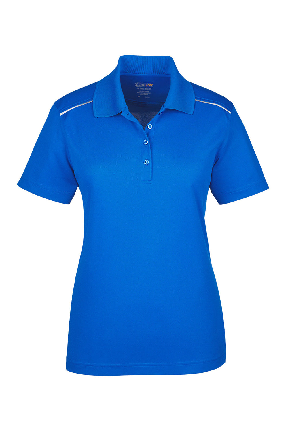 Core 365 78181R Womens Radiant Performance Moisture Wicking Short Sleeve Polo Shirt True Royal Blue Flat Front