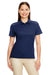 Core 365 78181R Womens Radiant Performance Moisture Wicking Short Sleeve Polo Shirt Classic Navy Blue Model Front