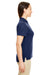 Core 365 78181R Womens Radiant Performance Moisture Wicking Short Sleeve Polo Shirt Classic Navy Blue Model Side