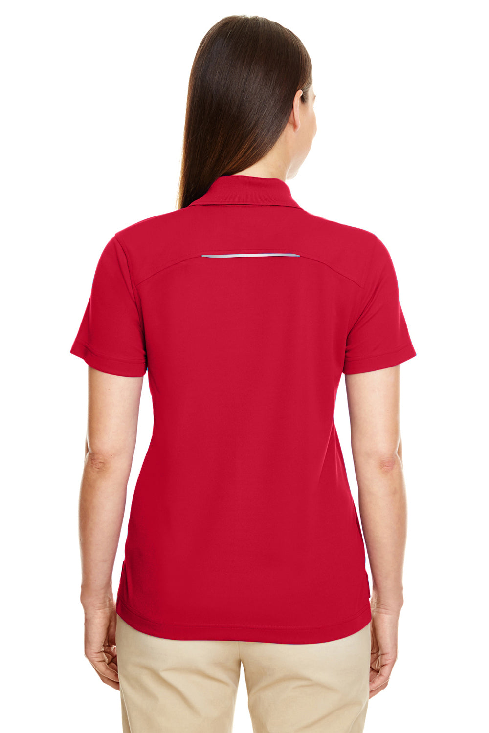 Core 365 78181R Womens Radiant Performance Moisture Wicking Short Sleeve Polo Shirt Classic Red Model Back