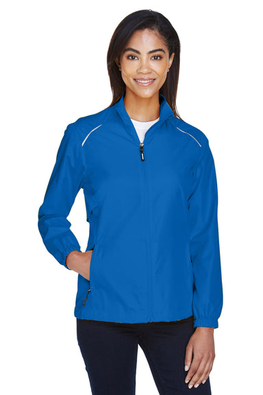 Core 365 78183 Womens Motivate Water Resistant Full Zip Jacket True Royal Blue Model Front