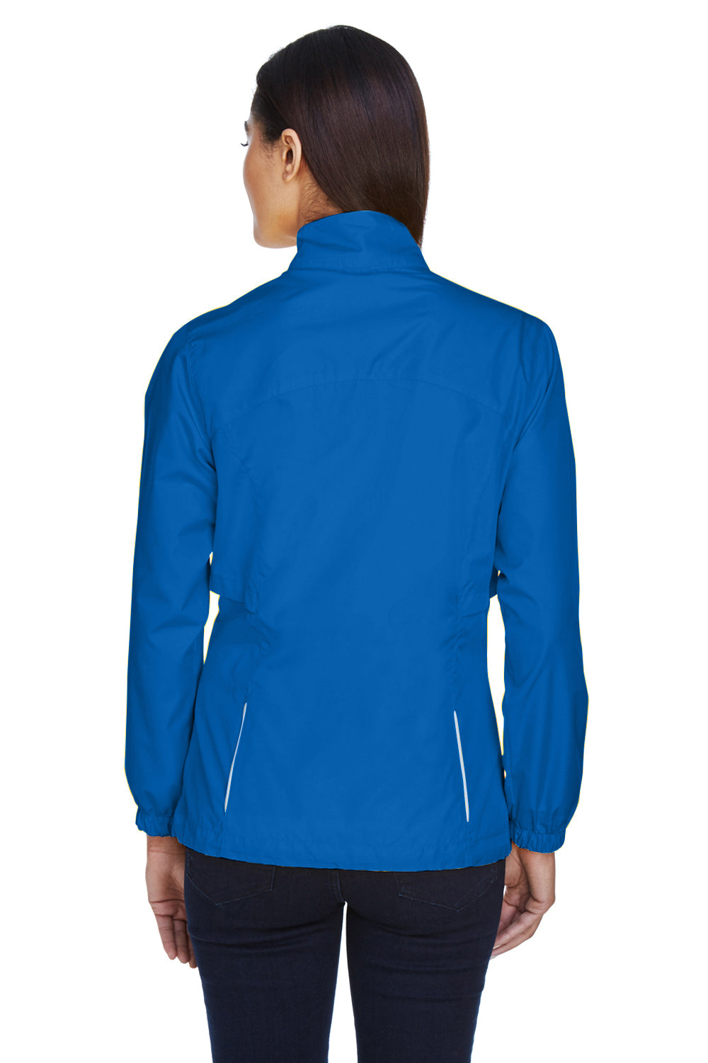 Core 365 78183 Womens Motivate Water Resistant Full Zip Jacket True Royal Blue Model Back