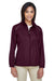 Core 365 78183 Womens Motivate Water Resistant Full Zip Jacket Burgundy Model Front