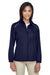 Core 365 78183 Womens Motivate Water Resistant Full Zip Jacket Classic Navy Blue Model Front